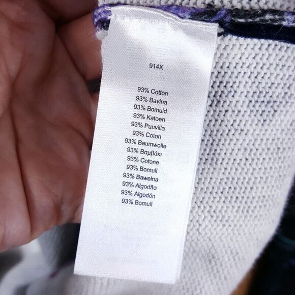 PAUL SMITH Sweater Mens Large Faded Black Pullover Crew Sea Tales Galaxy $275 - Picture 5 of 9